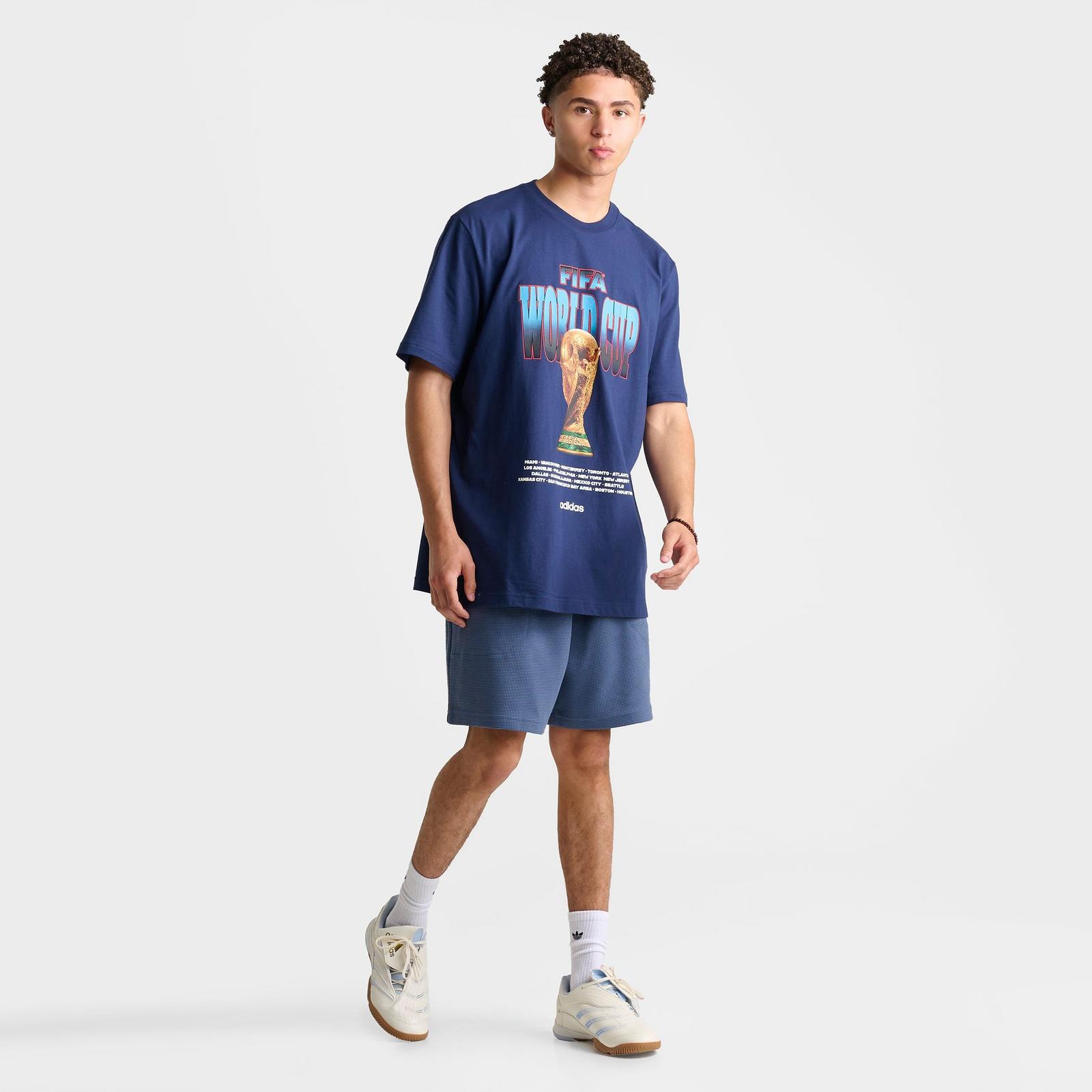 Men's adidas FIFA World Cup 26 Tour Trophy Graphic T-Shirt - Dark Blue - view 2