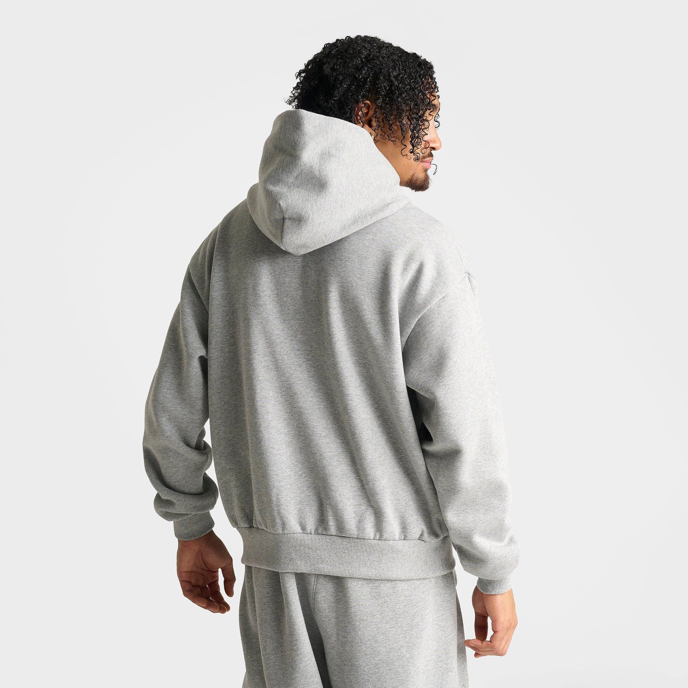 Men's Nithtke Solo Swoosh Pullover Hoodie - Dark Grey Heather/Sail