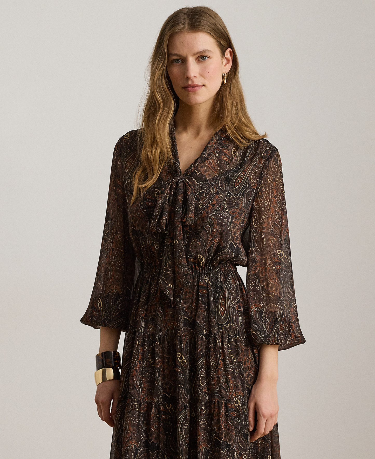 Lauren Ralph Lauren Women's Long-Sleeve Flare Dress - Black Multi