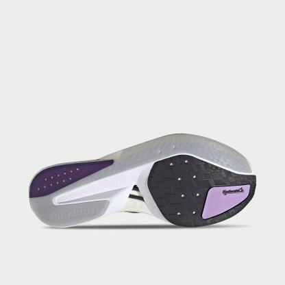 Men's adidas Adizero Boston 13 Running Shoes - Solar Yellow/Aurora Plum/Powder Plum - Bottom view