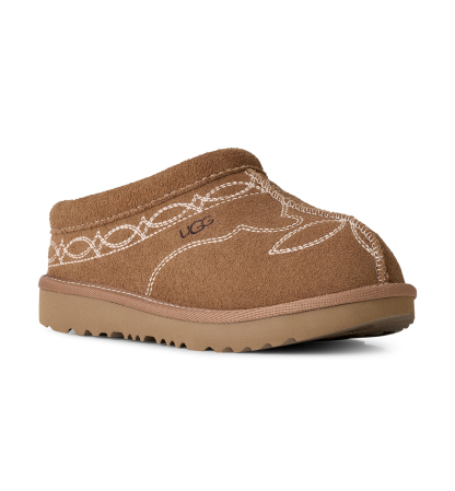 UGG® Kids Tasman II Western Clog Round Toe Slippers - Chestnut