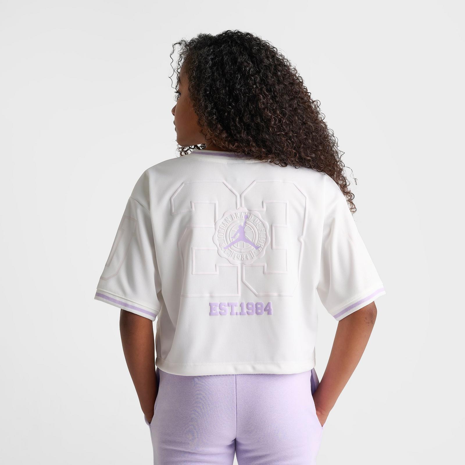 Girls' Big Kids' Jordan Cropped Jersey - Sail - view 3
