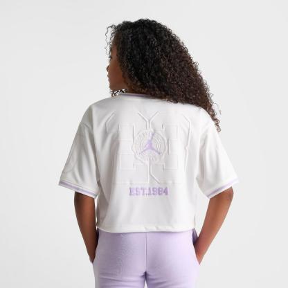 Girls' Big Kids' Jordan Cropped Jersey - Sail - view 3
