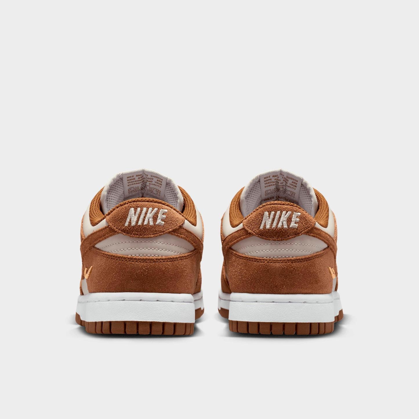 Women's Nithtke Dunk Low Mini Swoosh Casual Shoes - Light British Tan/Cream II/White/Light British Tan - Back view