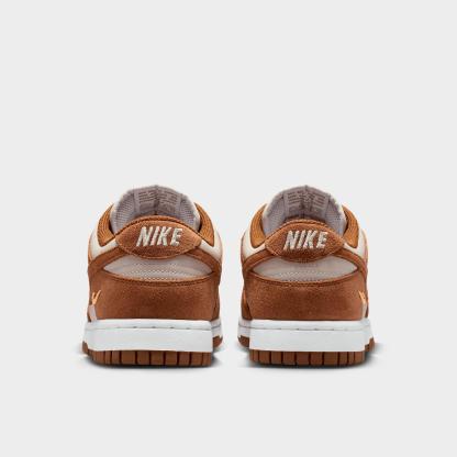 Women's Nithtke Dunk Low Mini Swoosh Casual Shoes - Light British Tan/Cream II/White/Light British Tan - Back view