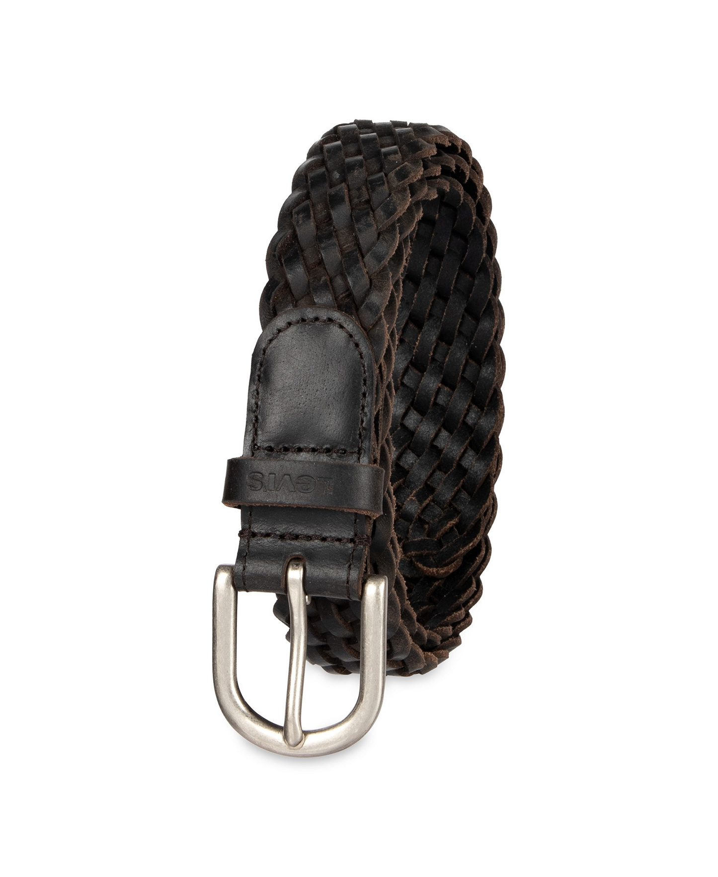 Levi's Women's Fully Adjustable Leather Braided Belt - Black