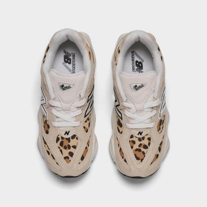 Girls' Little Kids' New Balance 9060 Casual Shoes - Beige Leopard - view 5