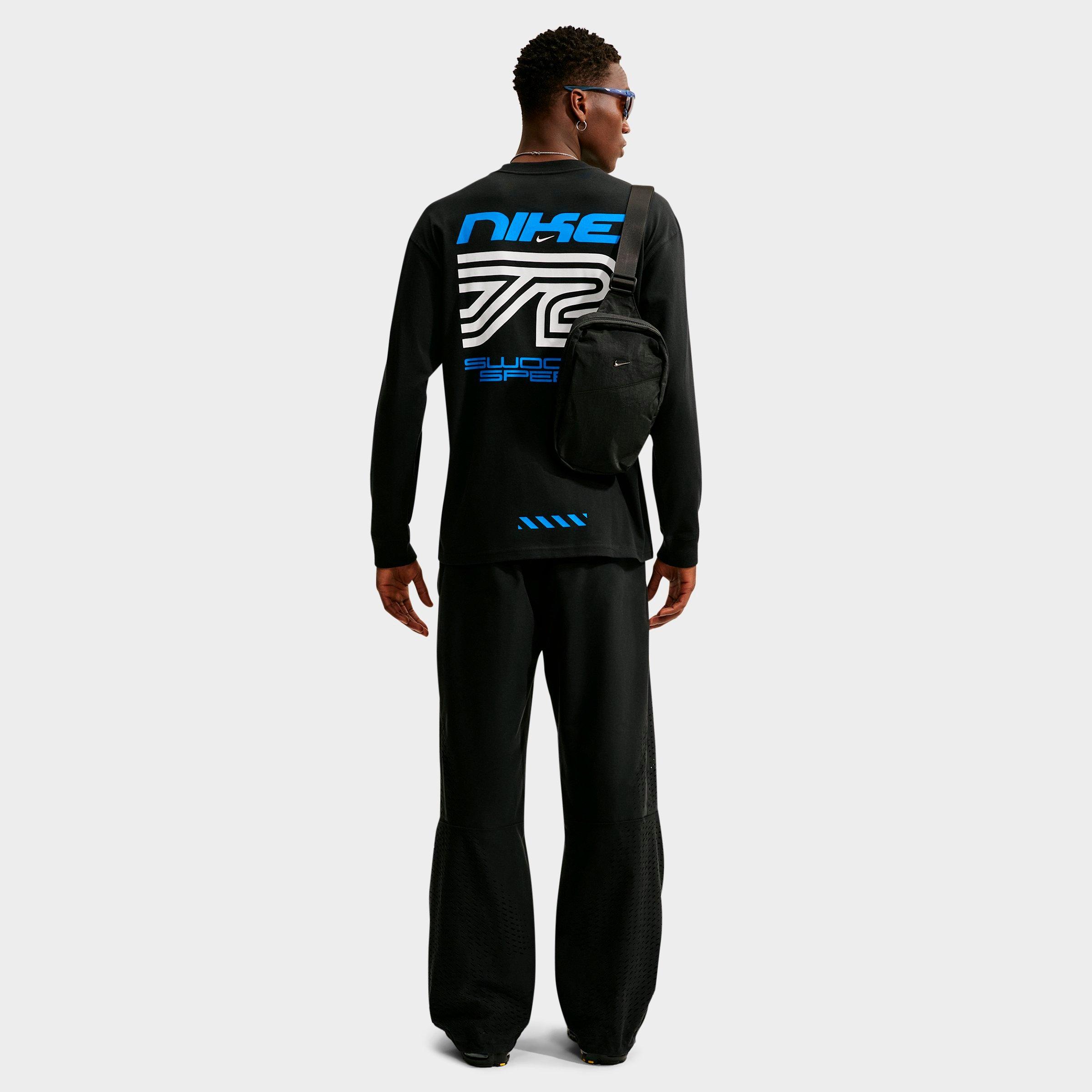 Men's Nithtke Sportswear Swoosh Speed Graphic Long-Sleeve T-Shirt - Black