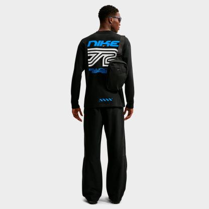 Men's Nithtke Sportswear Swoosh Speed Graphic Long-Sleeve T-Shirt - Black