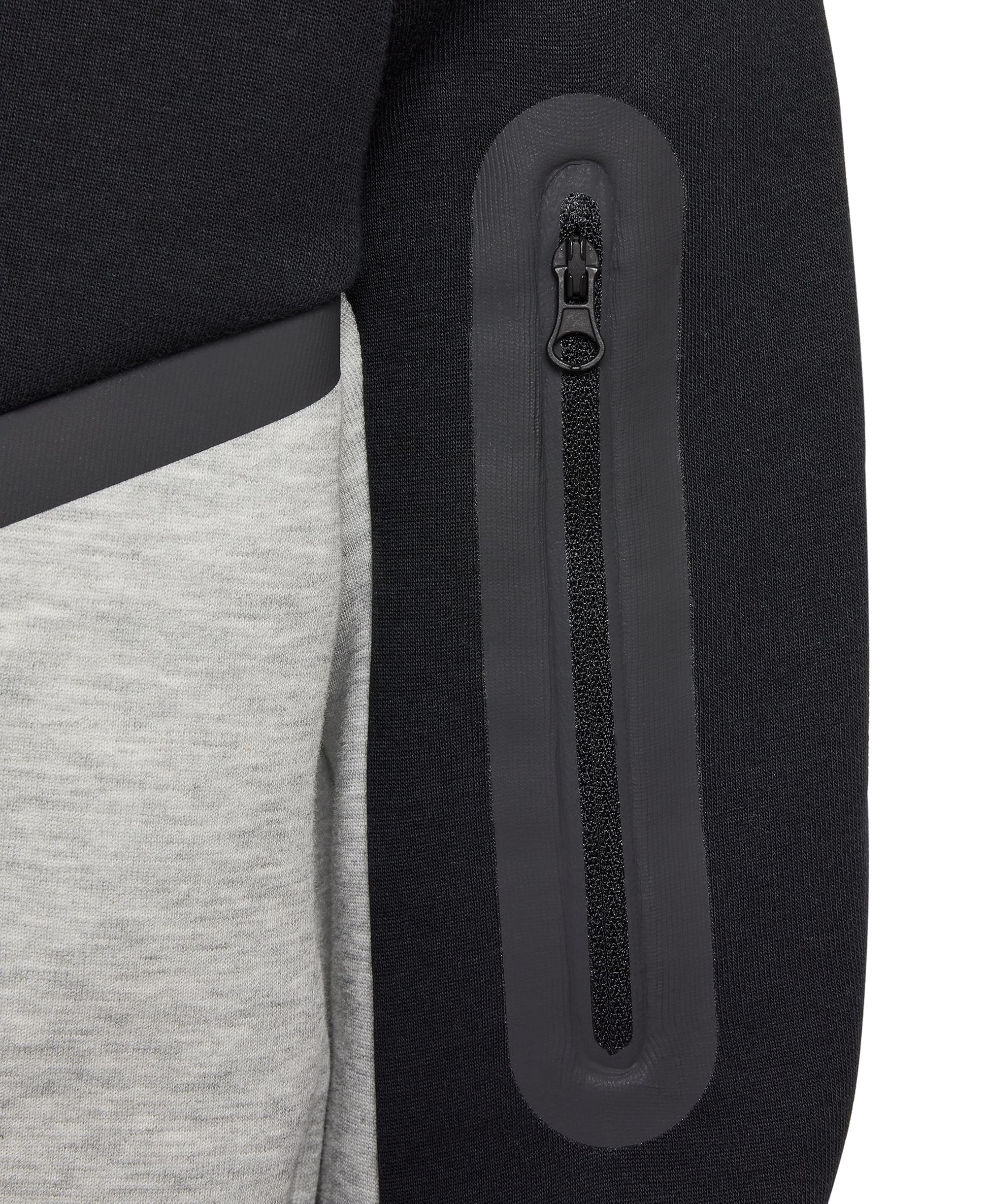Nike Boys' and Girls' 7-20 Sportswear Tech Fleece Full-Zip Hoodie - Dark Gray Heather/Black