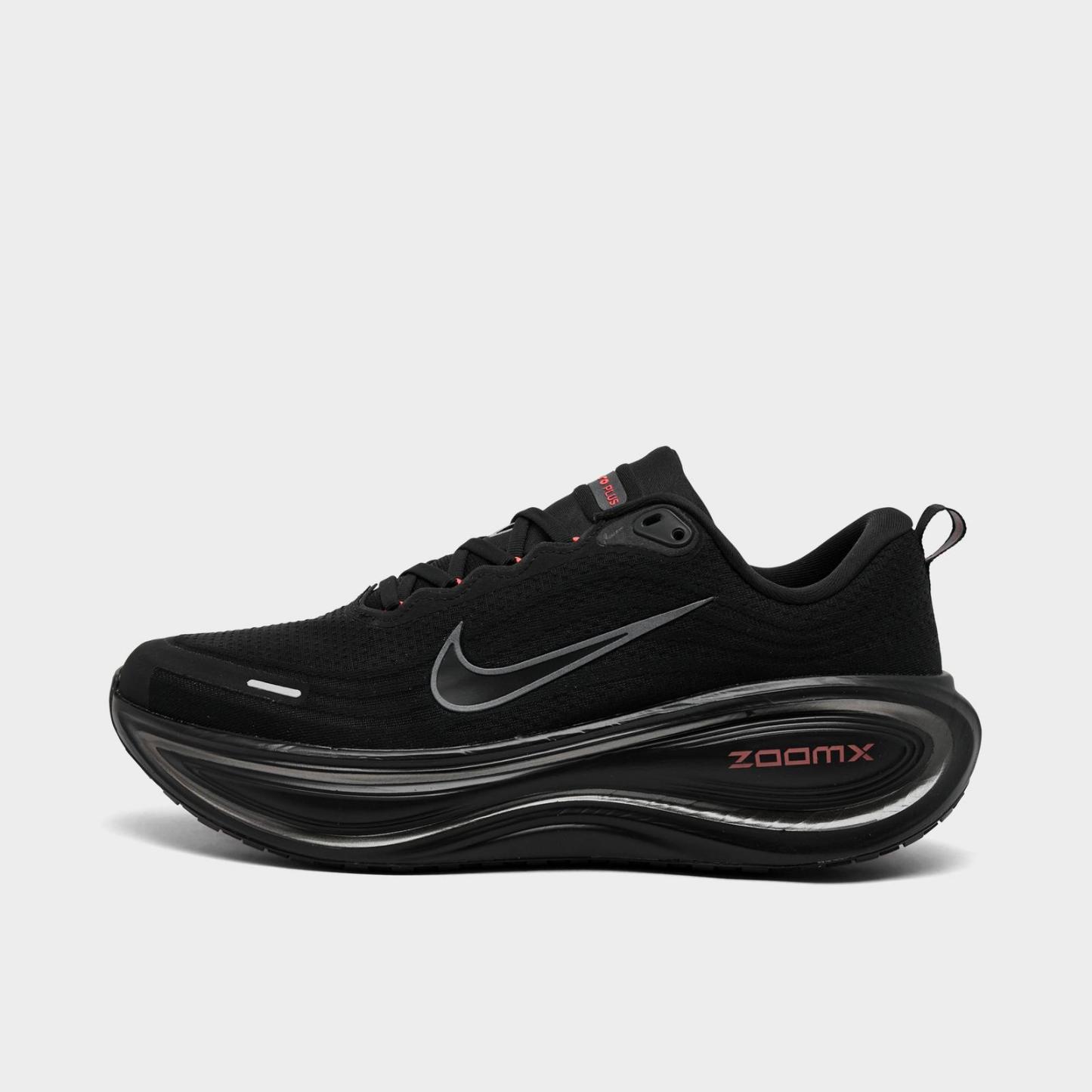 Men's Nike Vomero Plus Running Shoes - Black/Black/Bright Crimson/Wolf Grey