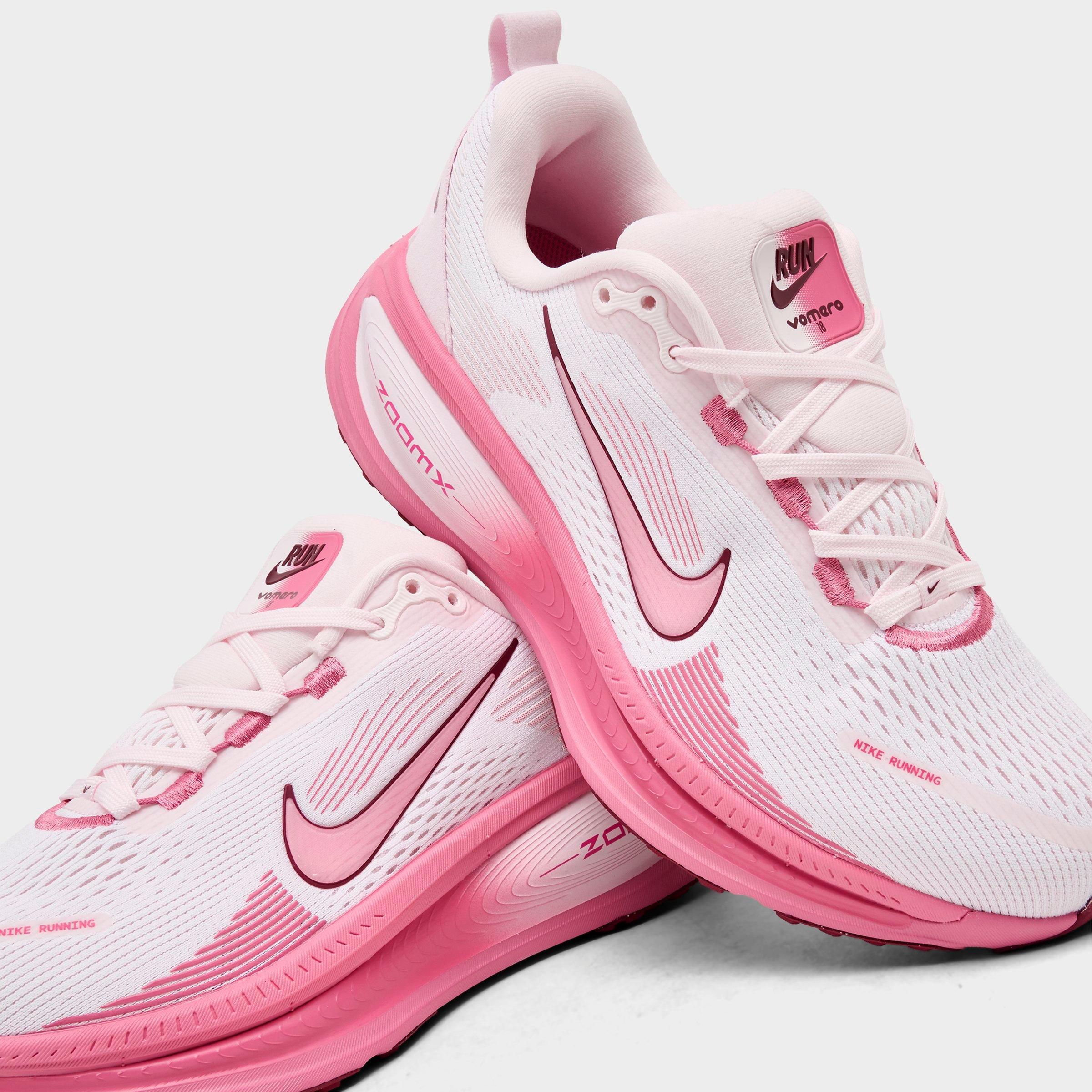 Women's Nithtke Vomero 18 Running Shoes - Part 2 - White/Pearl Pink/Team Red/Peony - Detail shot