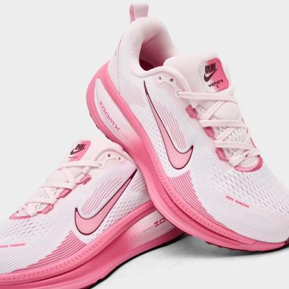 Women's Nithtke Vomero 18 Running Shoes - Part 2 - White/Pearl Pink/Team Red/Peony - Detail shot