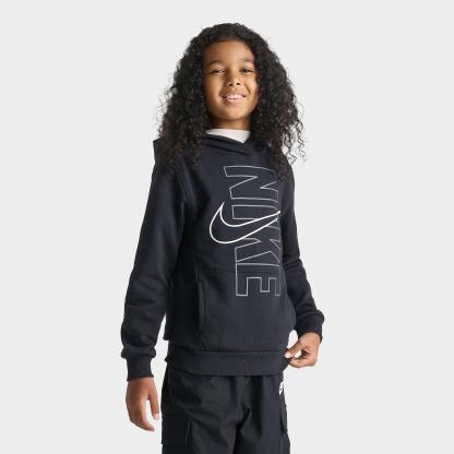 Big Kids' Nithtke Club Fleece Block Pullover Hoodie - Black
