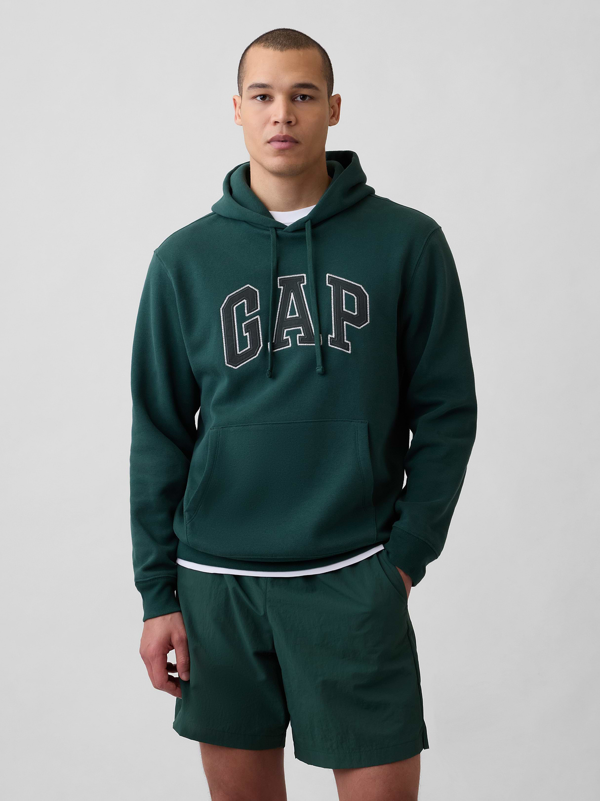 Adult VintageSoft Arch Logo Hoodie - hunter green