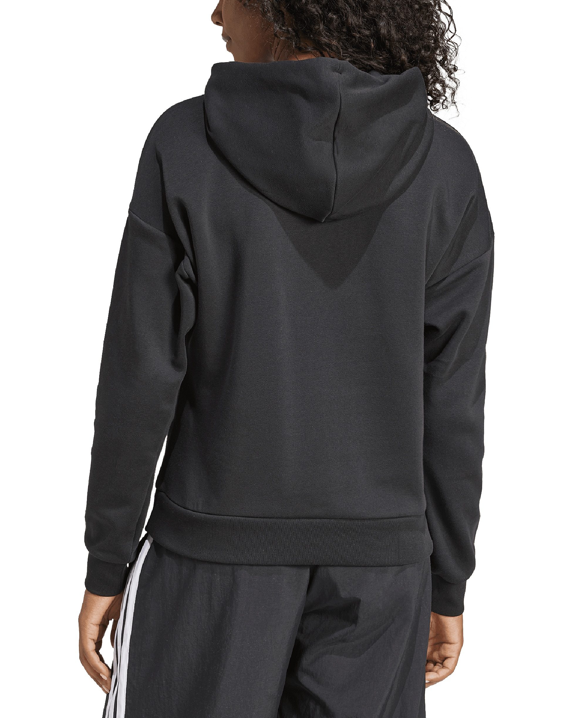 adidas Women's Essentials Long-Sleeve Logo Hoodie - Black/White