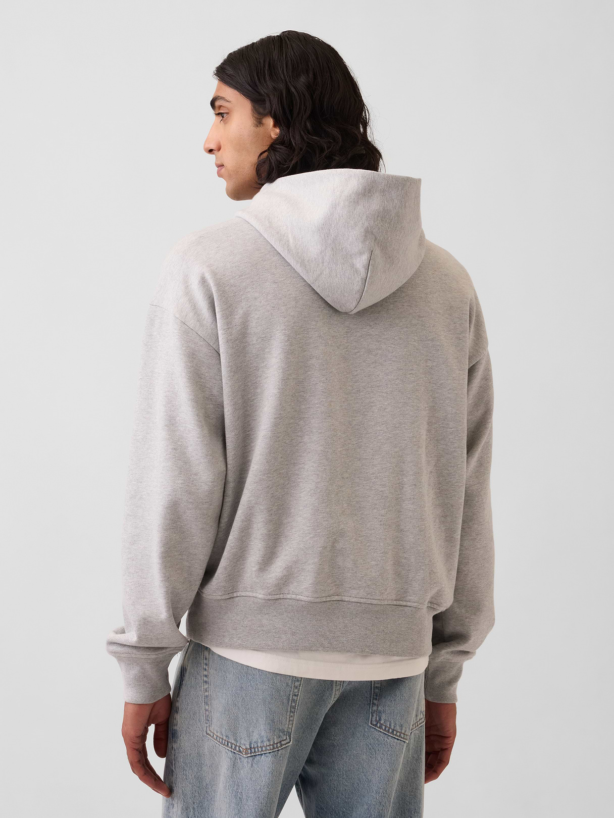 Adult Heavyweight Oversized Hoodie - Light heather grey