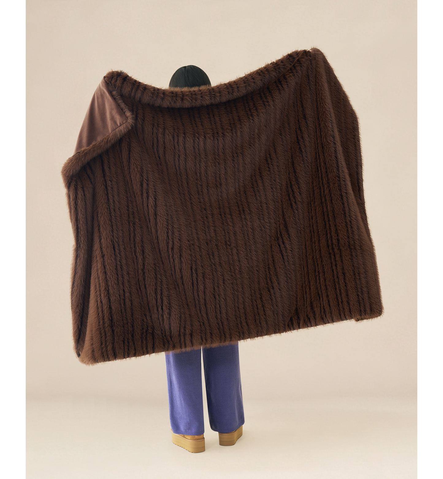 UGG® Petra Faux Fur Throw, 50" x 70" - Allspice