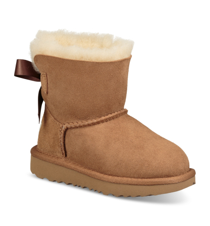 UGG® Toddler Mini Bailey Bow II Booties - Chestnut