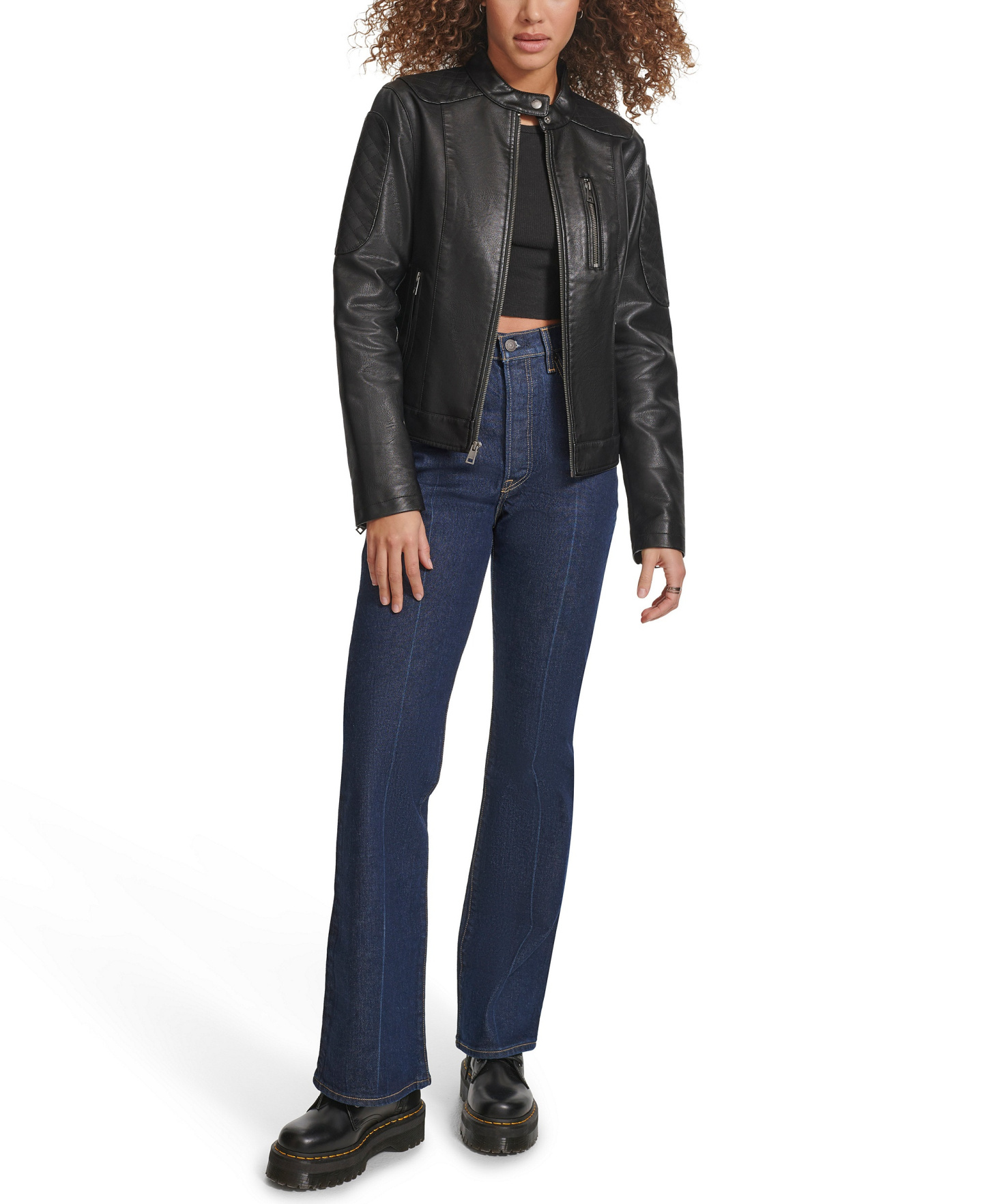 Levi's Women's Faux Leather Biker Jacket - Black