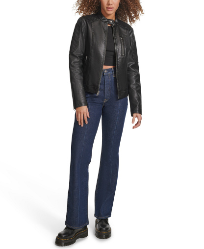 Levi's Women's Faux Leather Biker Jacket - Black