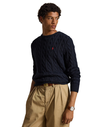 Polo Ralph Lauren Men's Cable-Knit Cotton Sweater - Hunter Navy