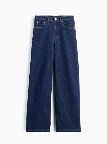 High Rise Stride Wide-Leg Jeans - Rinse wash