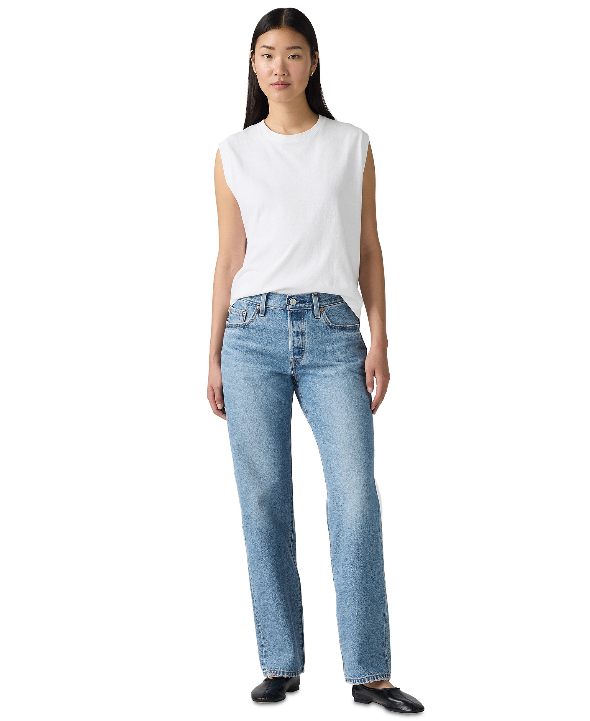 Levi's Premium Women's 501 90's Mid-Rise Straight-Fit Jeans 30" - In Love With You