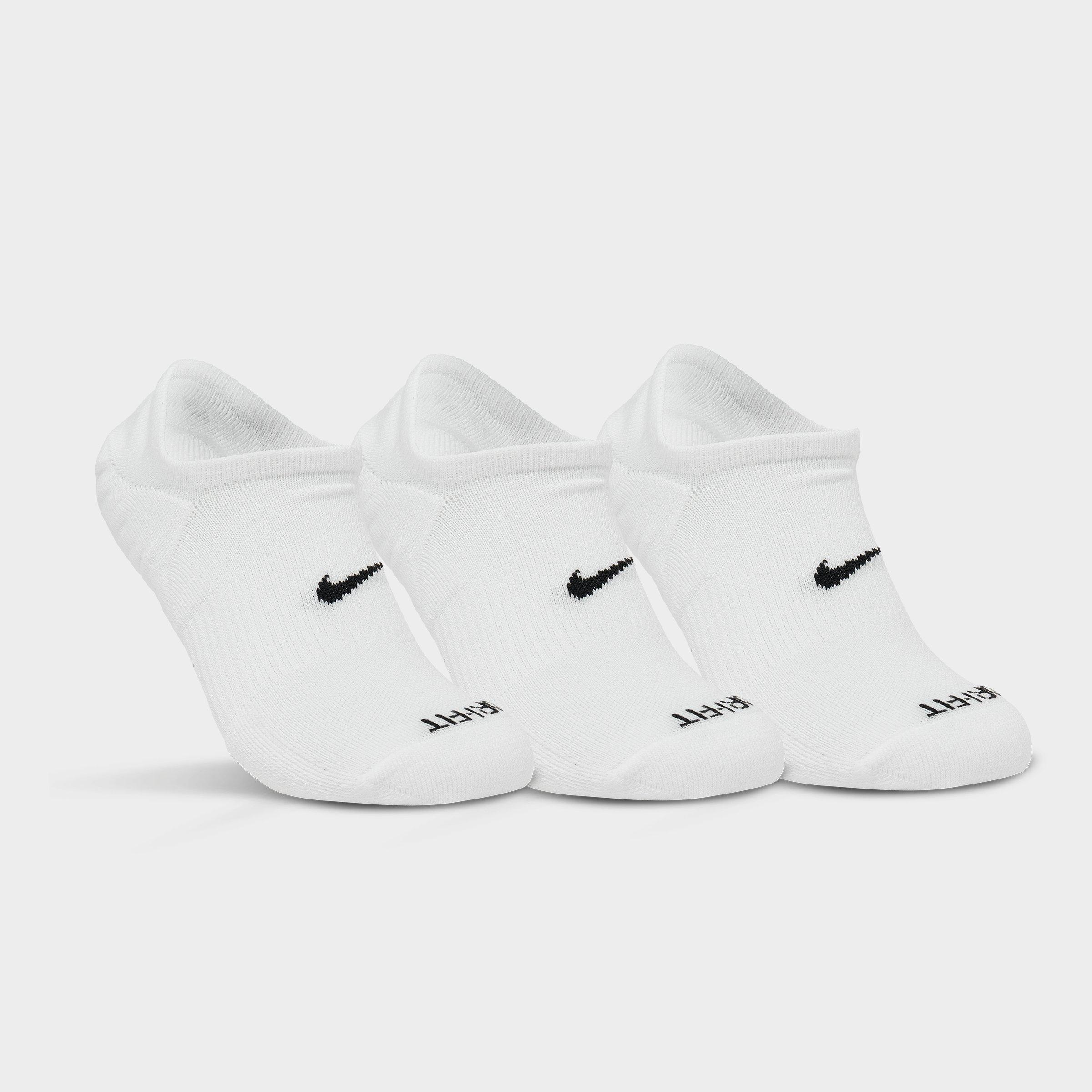 Women's Nithtke Everyday Plus Cushioned Training Footie Socks (3-Pack) - White/Black