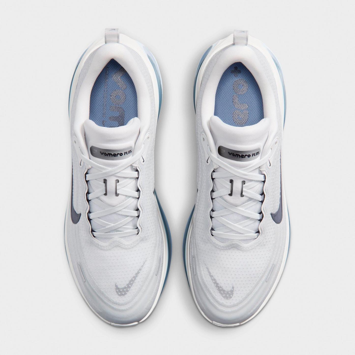 Men's Nithtke Vomero Plus Running Shoes - Part 1 - Off White/Grey Fog/Thunderstorm/Obsidian - Top view