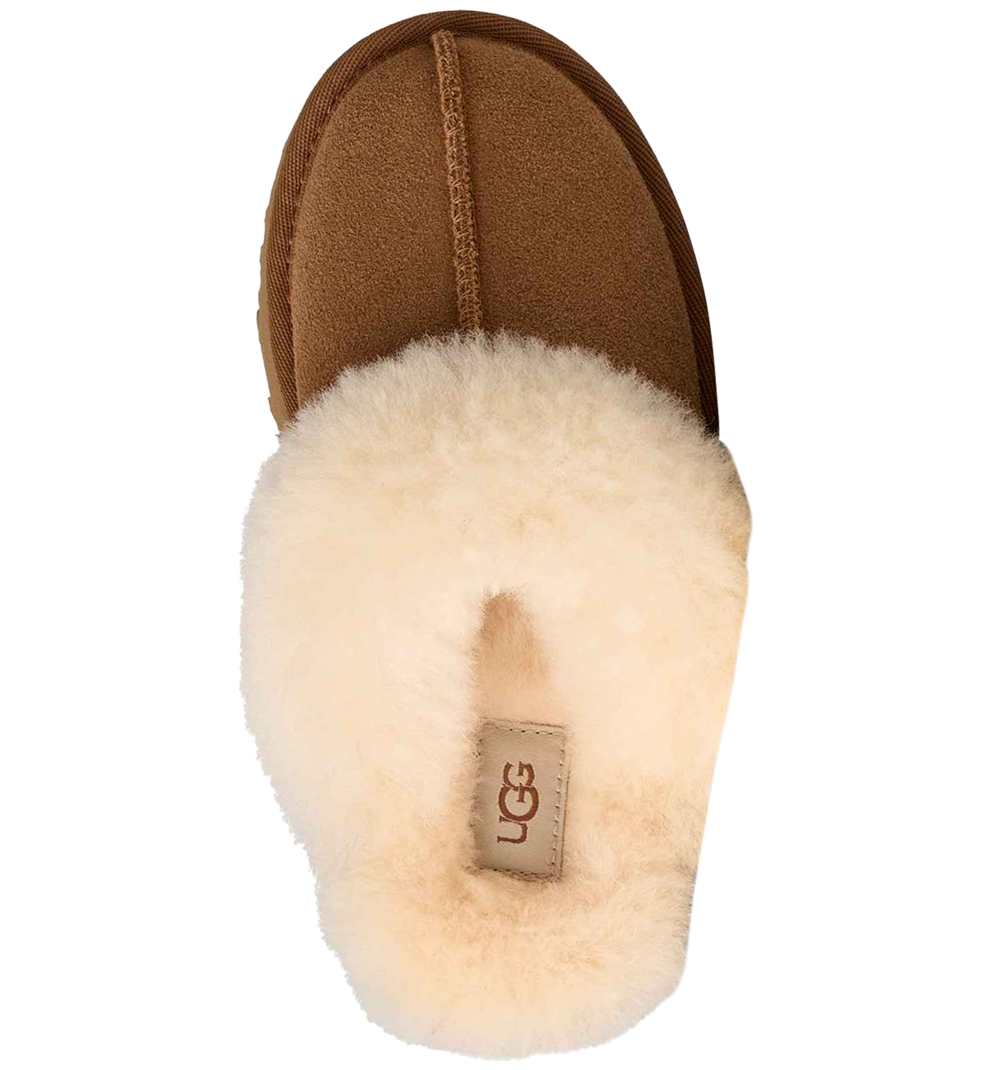UGG® Kids Round Toe Disquette Slippers - Chestnut