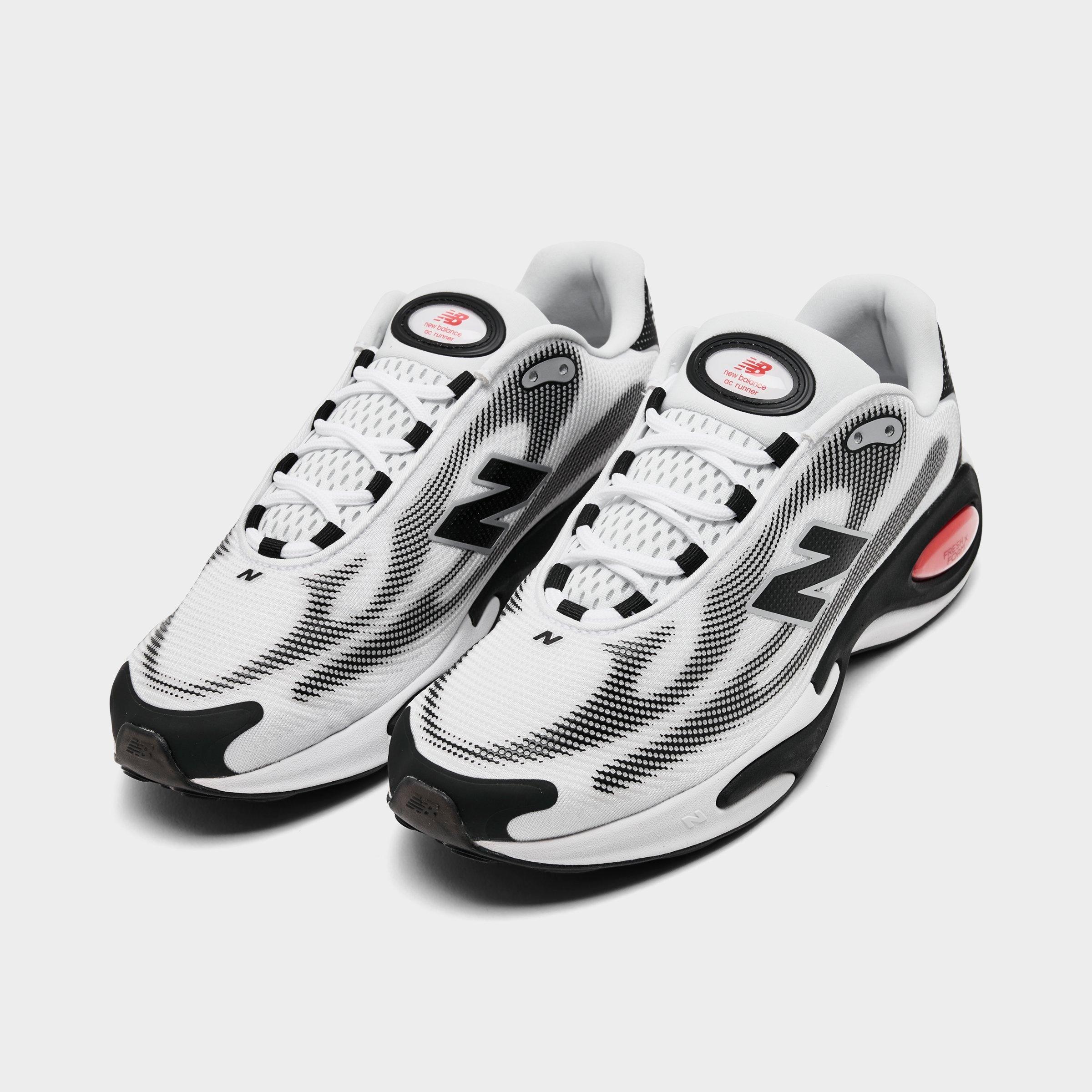 Men's New Balance AC Runner Running Shoes - White/Black/Neo Flame - view 2