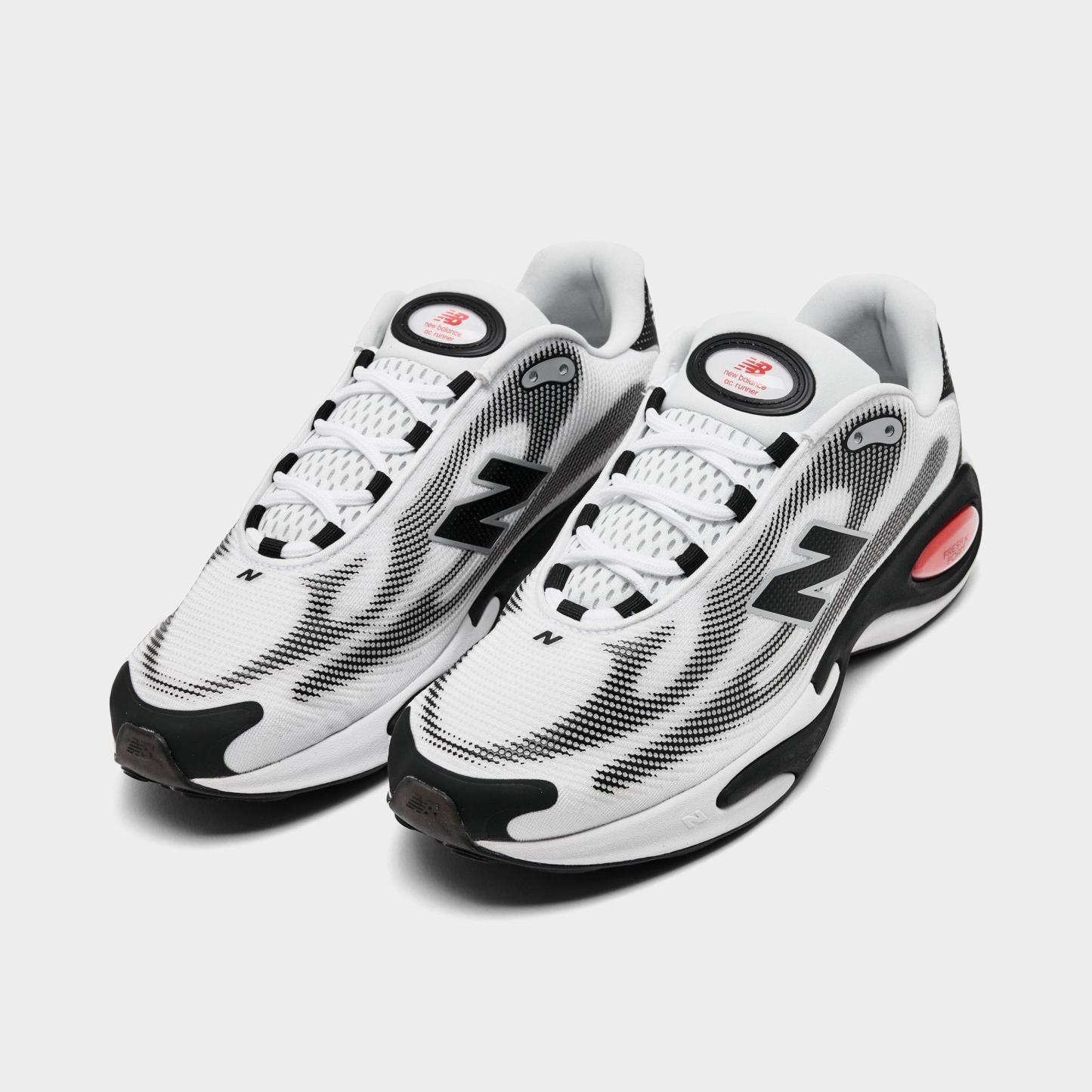 Men's New Balance AC Runner Running Shoes - White/Black/Neo Flame - view 2