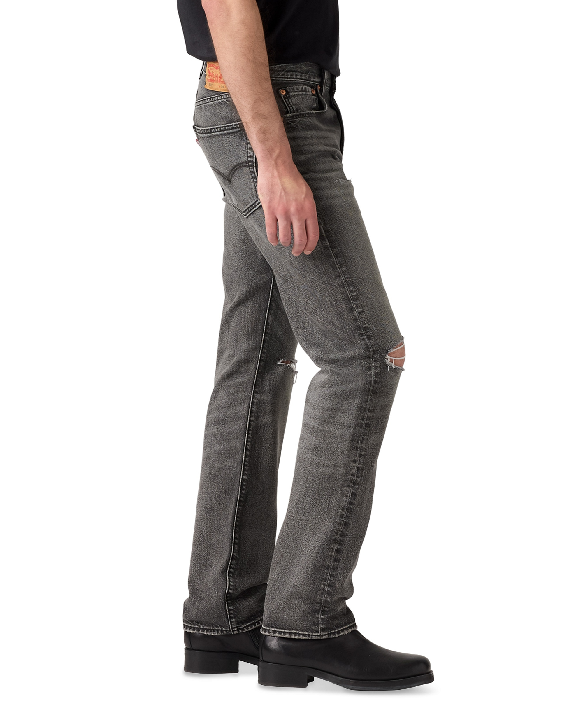 Levi's Men's 501™ Regular-Fit Button Fly Non-Stretch Jeans - Black Sand Beach Dx