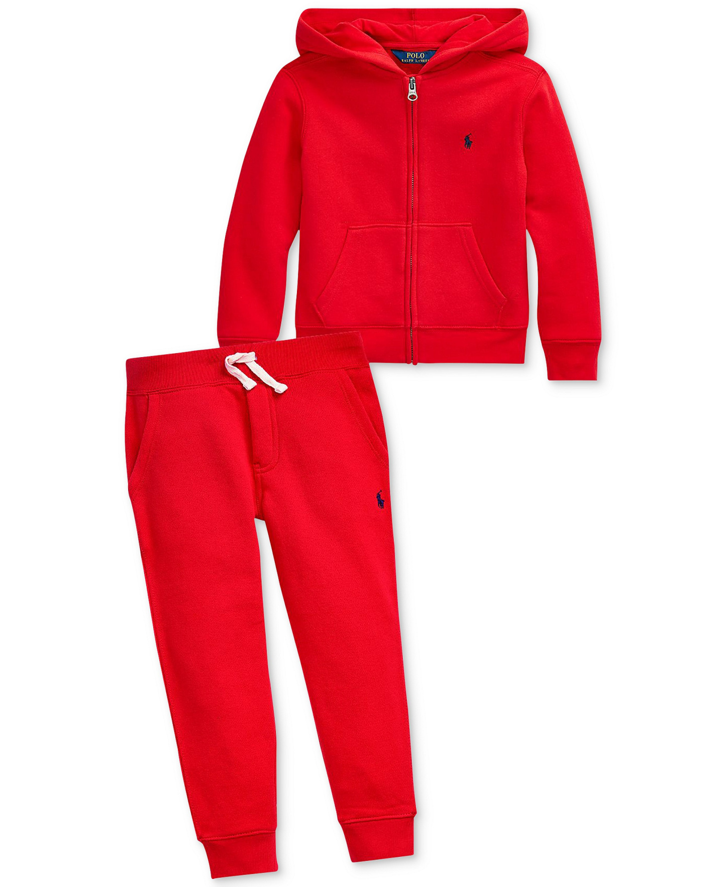 Polo Ralph Lauren Boys' 2T-7 Cotton Fleece Hoodie - Red