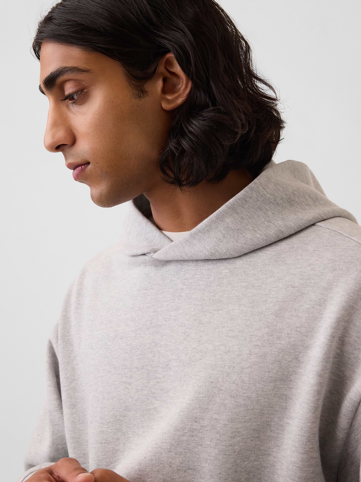 Adult Heavyweight Oversized Hoodie - Light heather grey