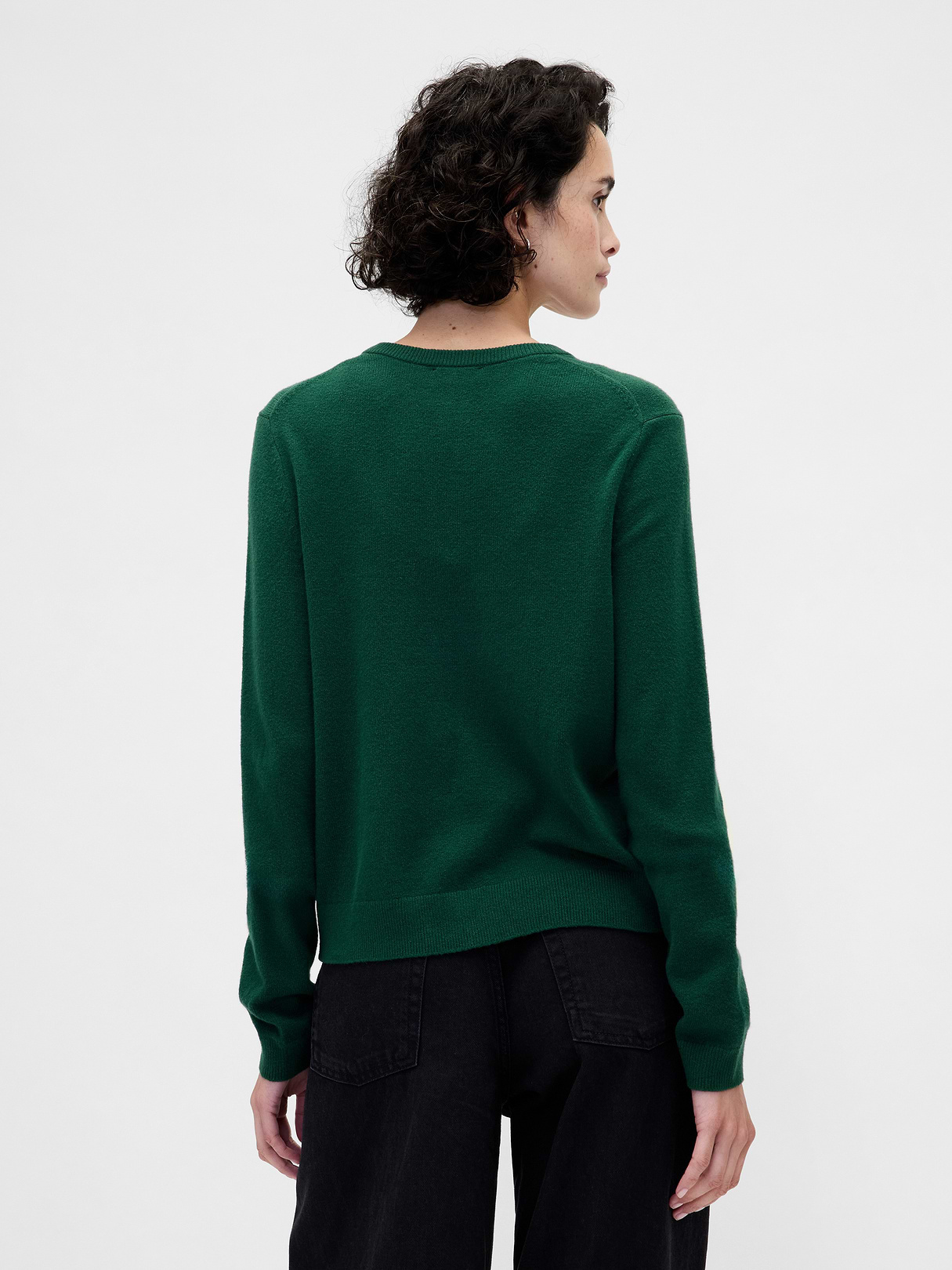 CashSoft Crop Cardigan - Evergreen glamour