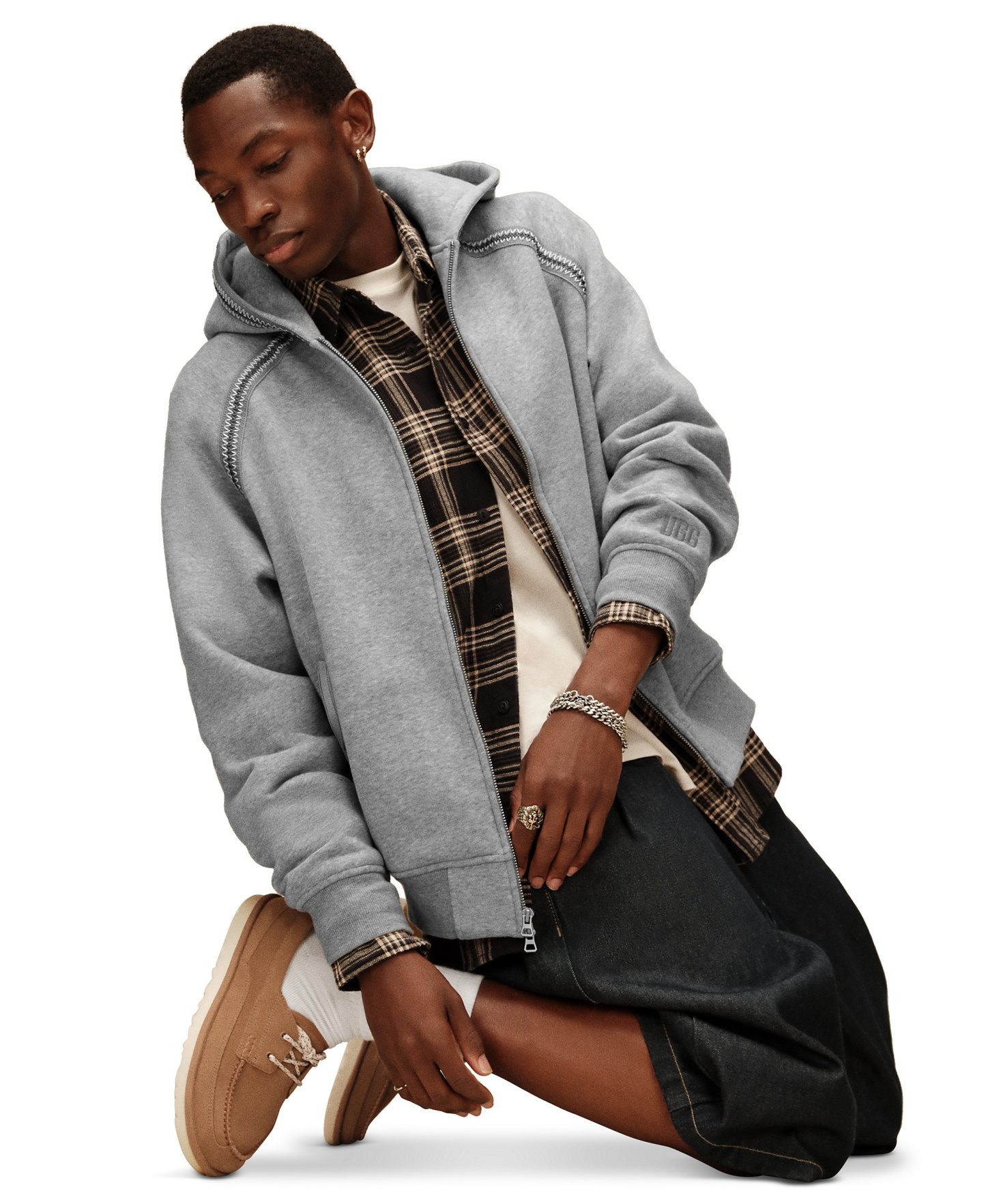 UGG® Men's Tasman Full-Zip Hooded Jacket - Chestnut