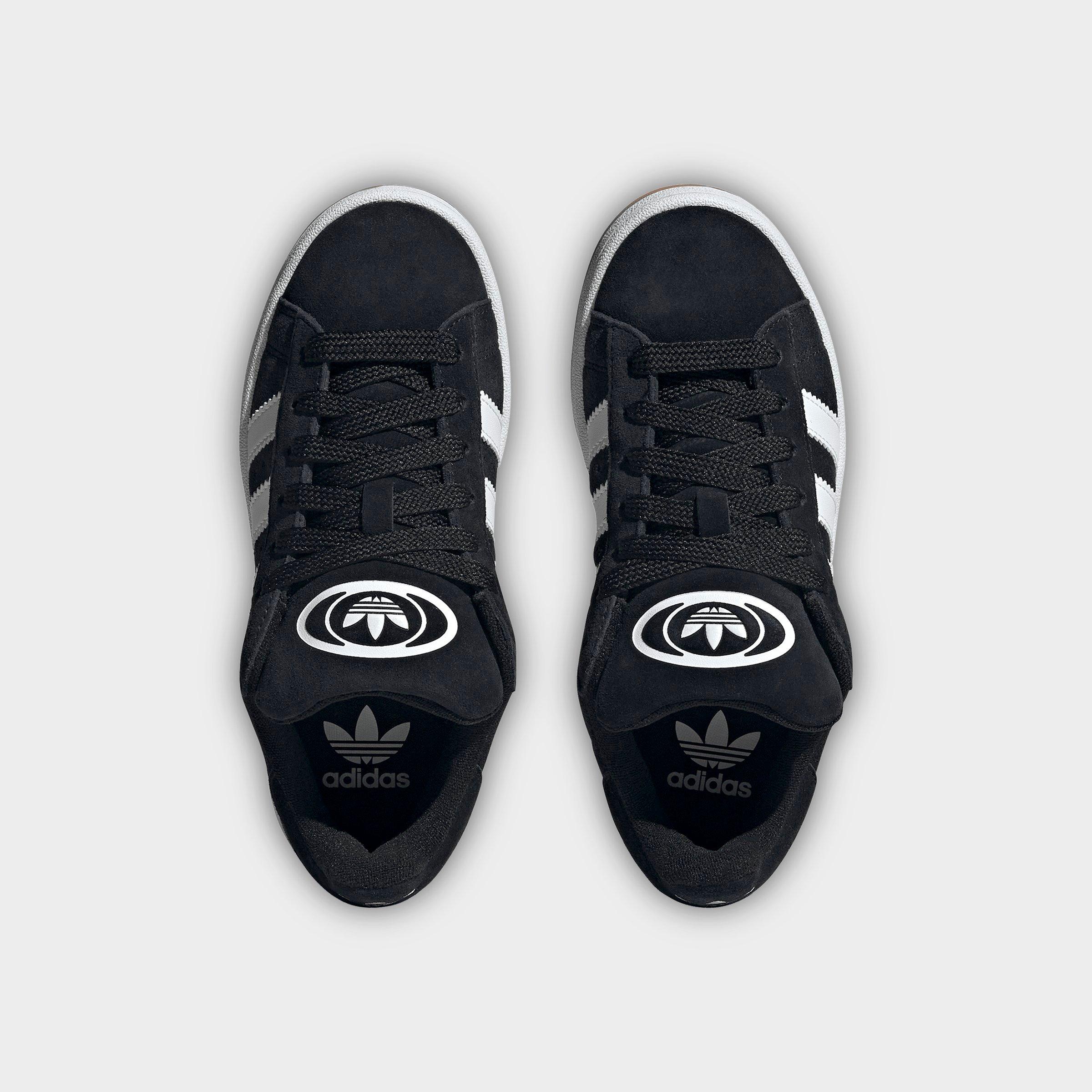Big Kids' adidas Originals Campus 00s Casual Shoes - Black/White/White - Top view