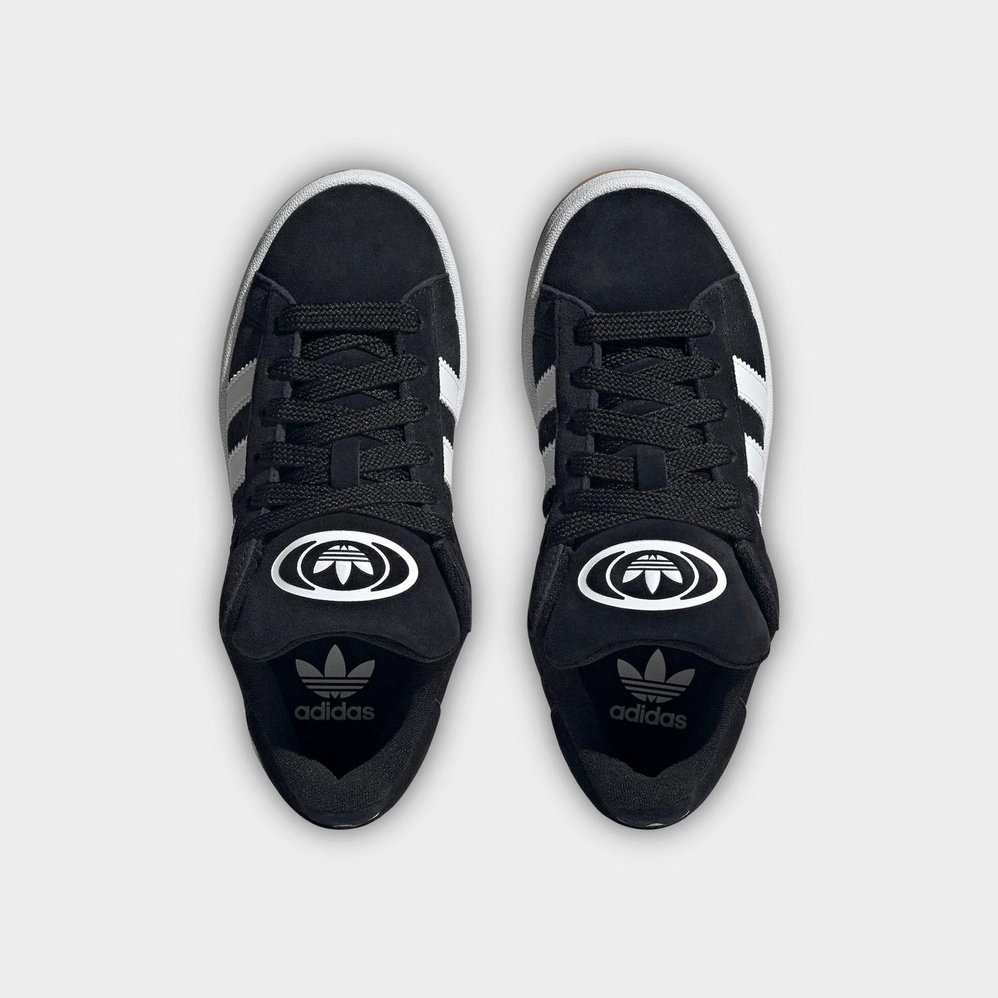 Big Kids' adidas Originals Campus 00s Casual Shoes - Black/White/White - Top view