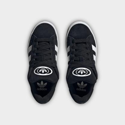 Big Kids' adidas Originals Campus 00s Casual Shoes - Black/White/White - Top view