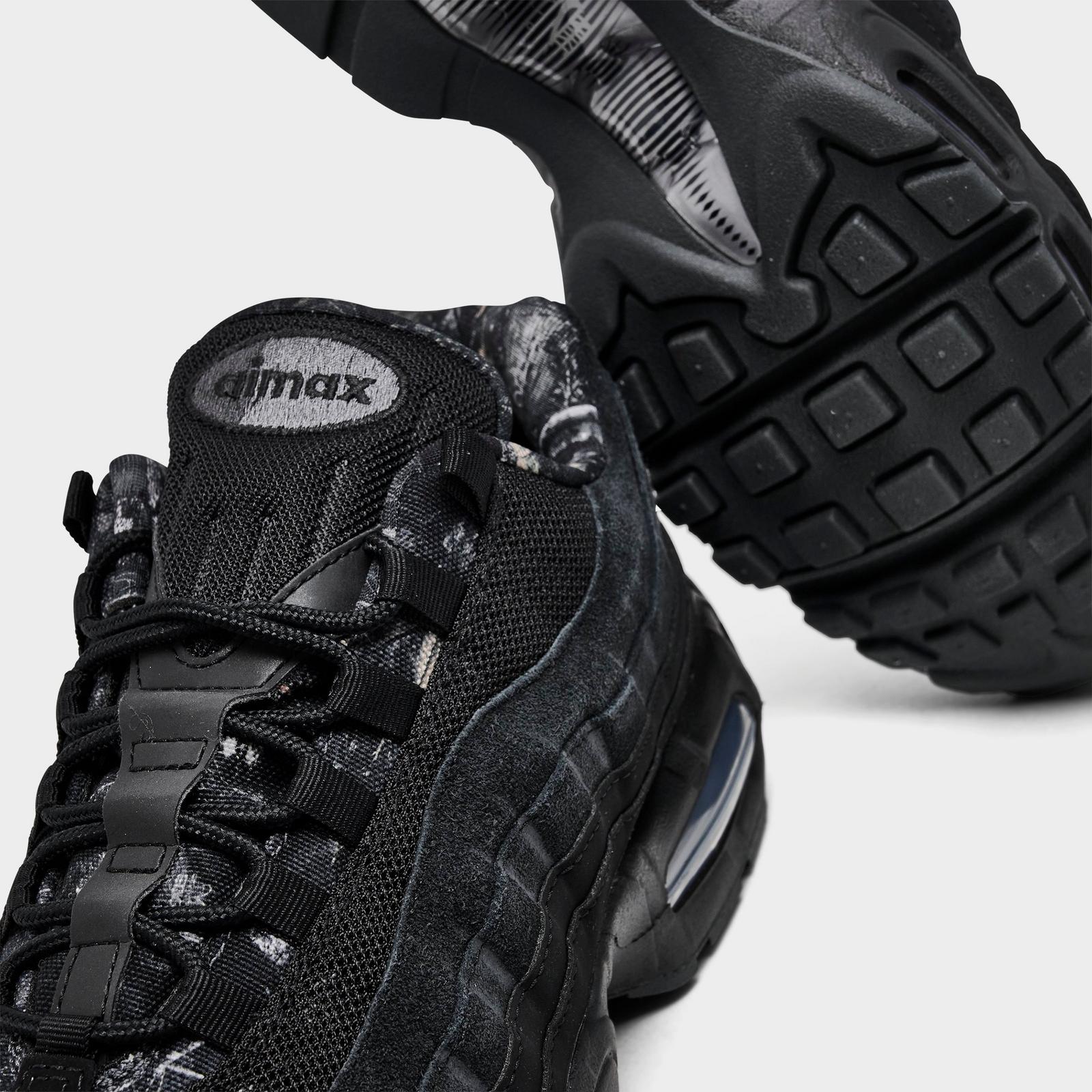 Men's Nike Air Max 95 Big Bubble Casual Shoes - Black/Dark Smoke Grey/Metallic Cool Grey/Black