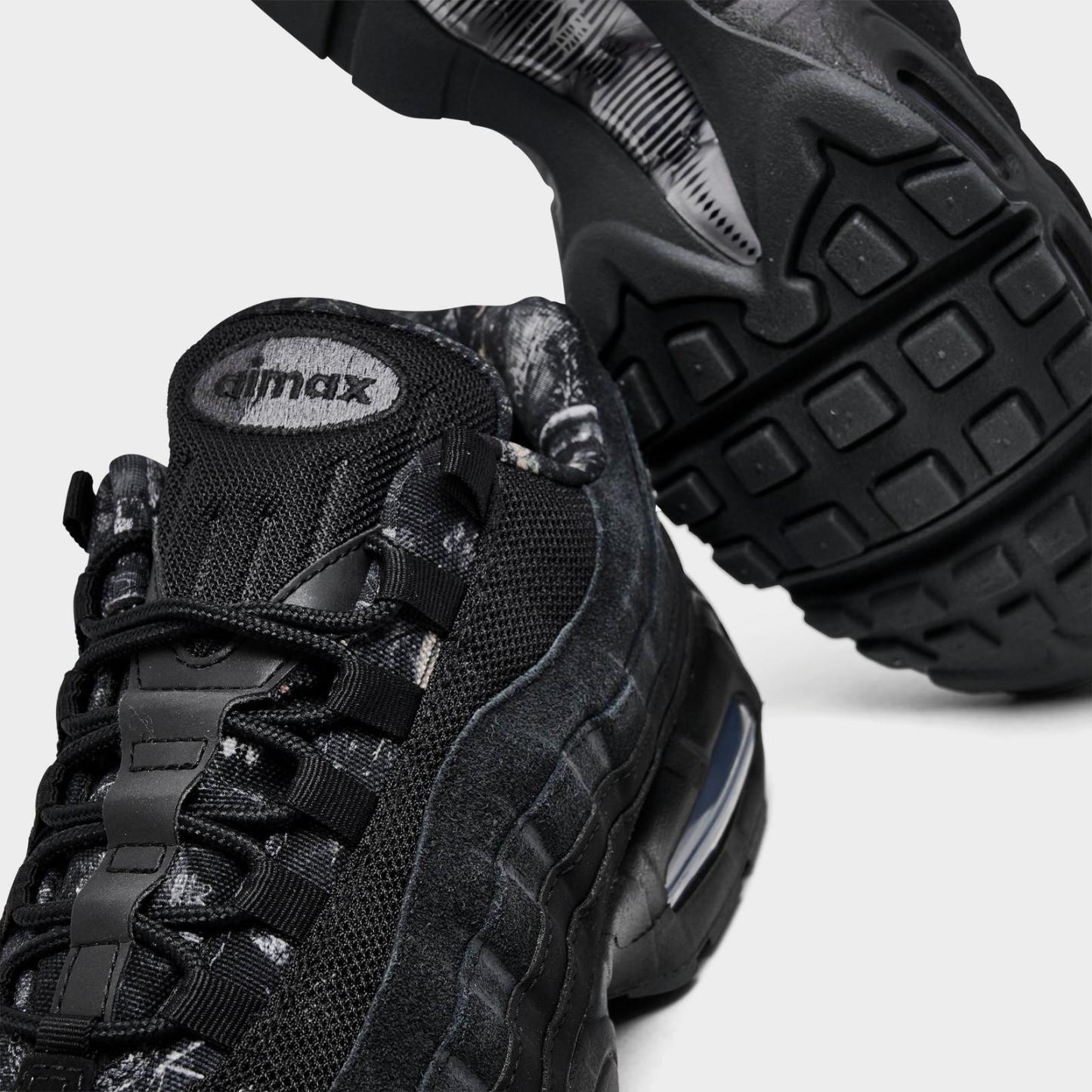 Men's Nike Air Max 95 Big Bubble Casual Shoes - Black/Dark Smoke Grey/Metallic Cool Grey/Black