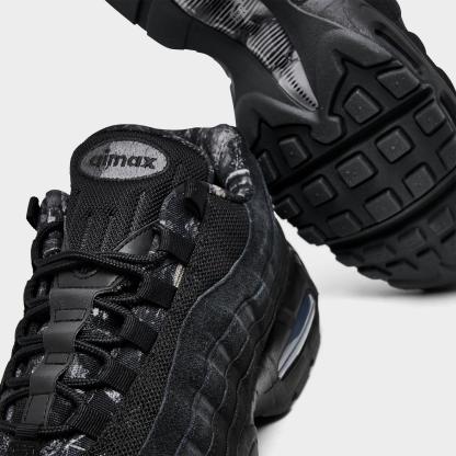 Men's Nike Air Max 95 Big Bubble Casual Shoes - Black/Dark Smoke Grey/Metallic Cool Grey/Black
