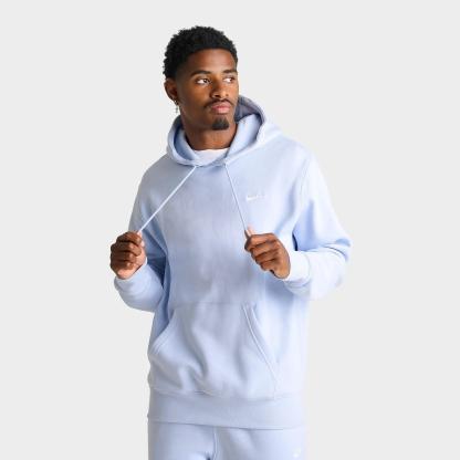 Men's Nithtke Club Fleece Premium Embroidered Pullover Hoodie - Part 2 - Hydrogen Blue/Hydrogen Blue/White