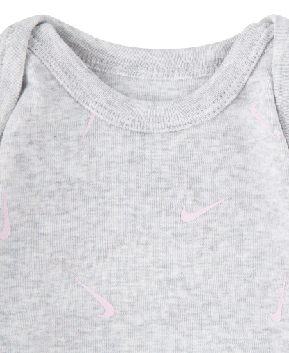 Nike Baby Boys' and Girls' Crewneck Bodysuits and Pants, 3-Piece Set - Gray/Pink