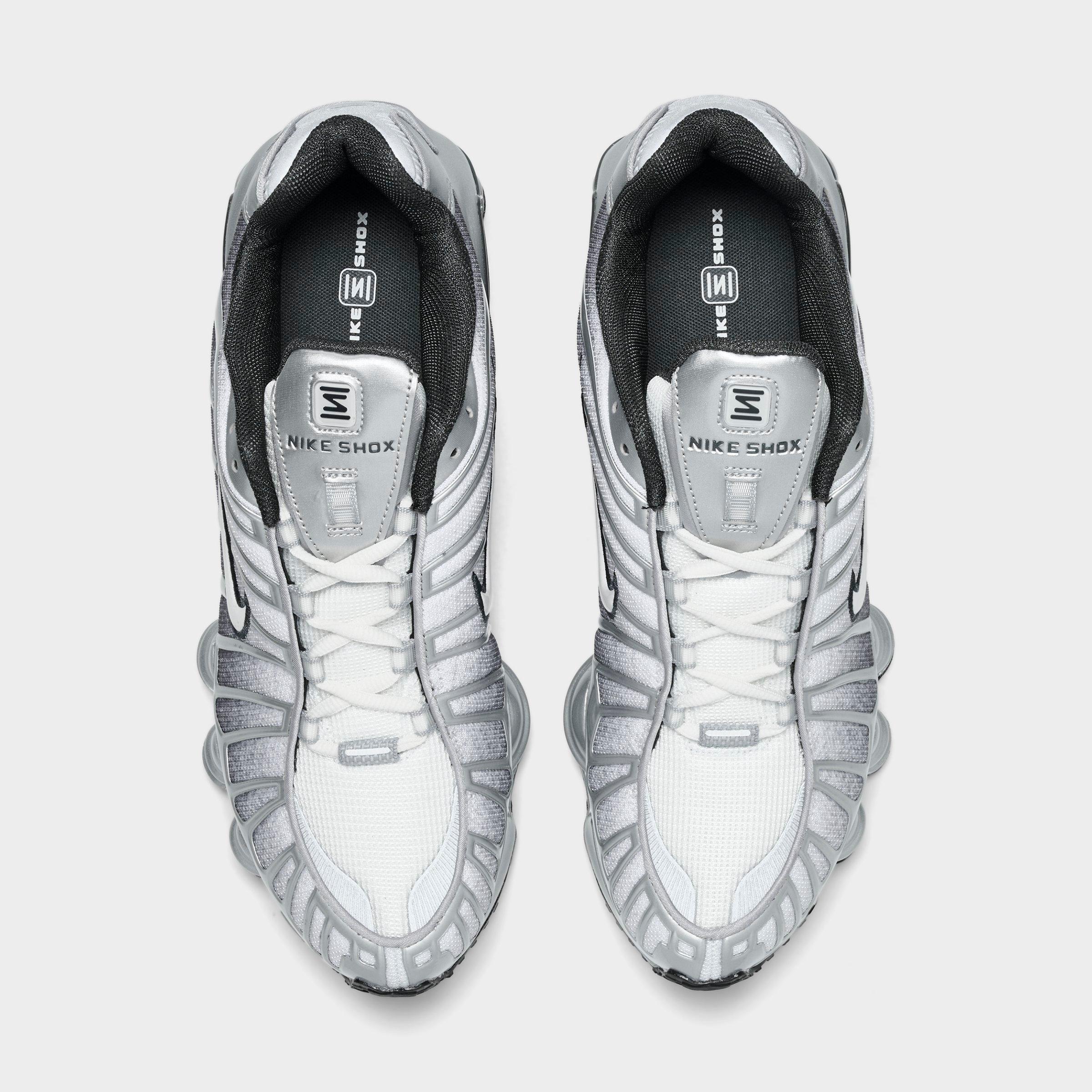 Men's Nithtke Shox TL Casual Shoes - Part 2 - Metallic Silver/Summit White/Wolf Grey/Anthracite/Black - Top view