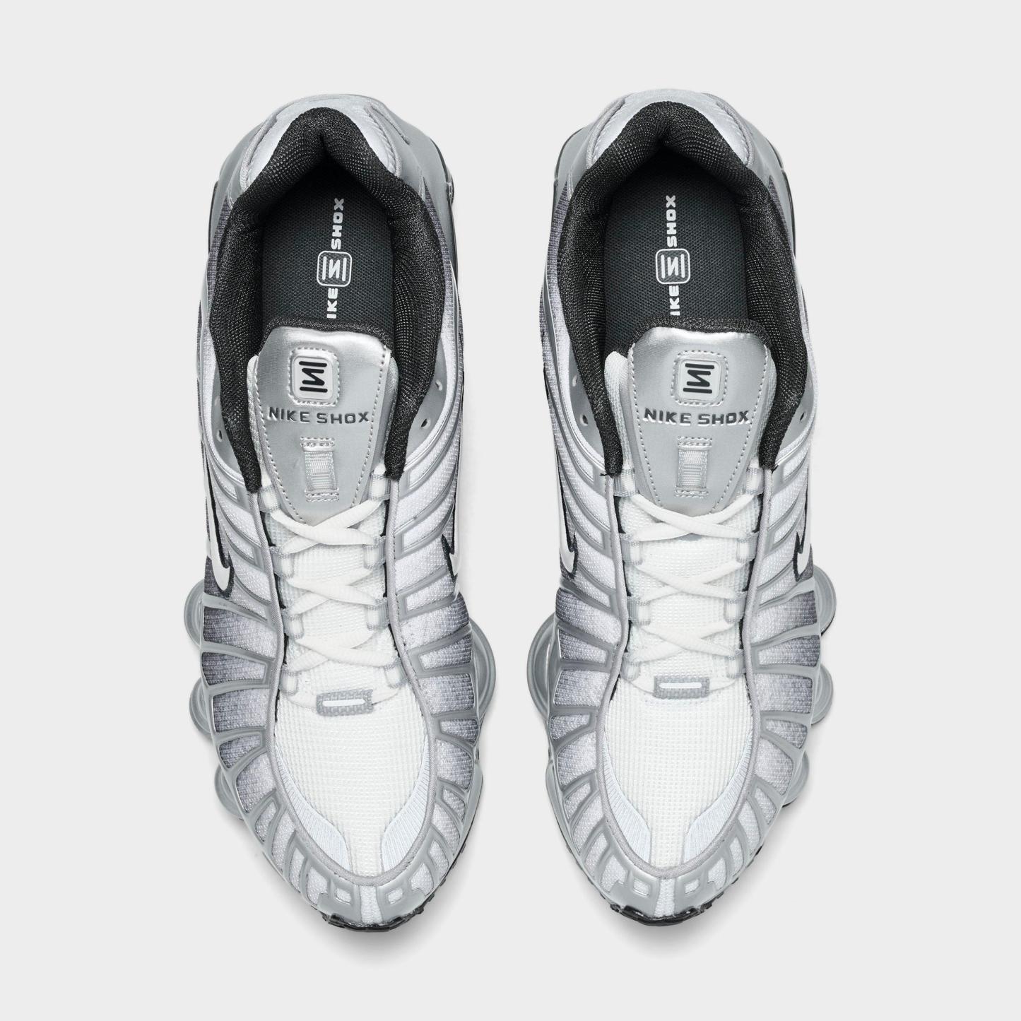 Men's Nithtke Shox TL Casual Shoes - Part 2 - Metallic Silver/Summit White/Wolf Grey/Anthracite/Black - Top view