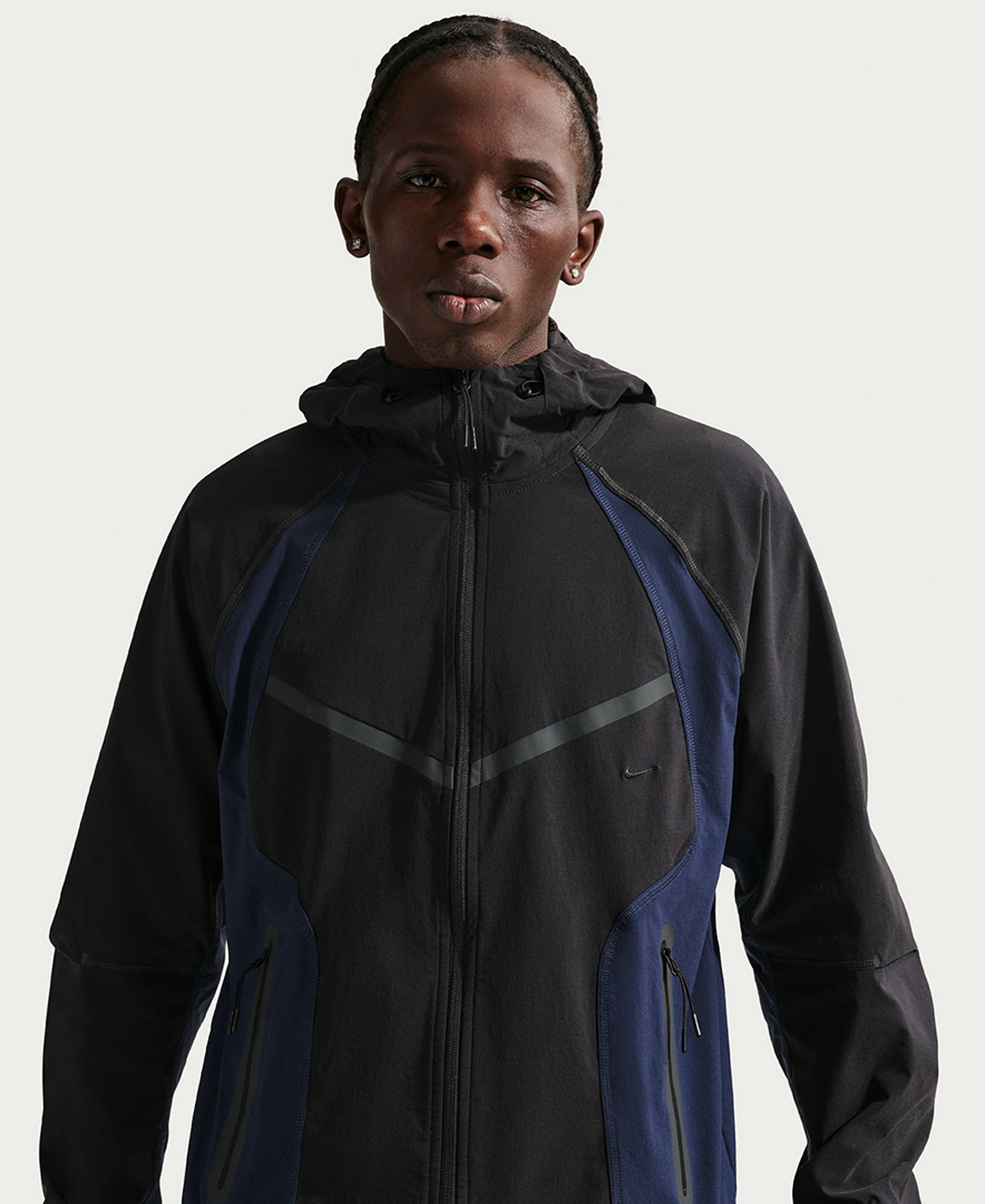 Nike Men's Tech Dri-FIT Full-Zip Windrunner Jacket - Black/Obsidian