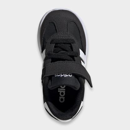 Kids' Toddler adidas Run 70s 2.0 Hook-And-Loop Stretch Lace Casual Shoes - Core Black/Footwear White/Core Black - Top view